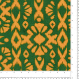 Molleton imprimé - Tricot Torsades - 032 - Orange