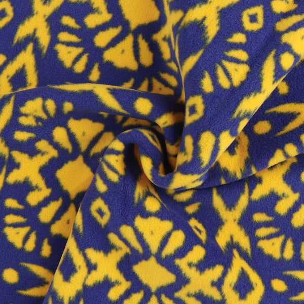 Mountain Fleece Prints - Ikat Art - 033 - Indigo