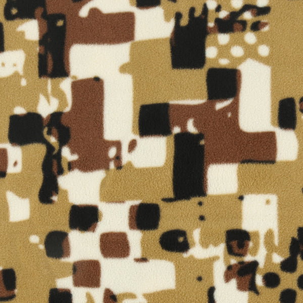 Mountain Fleece Prints - Abstract Houndstooth - 039 - Allspice