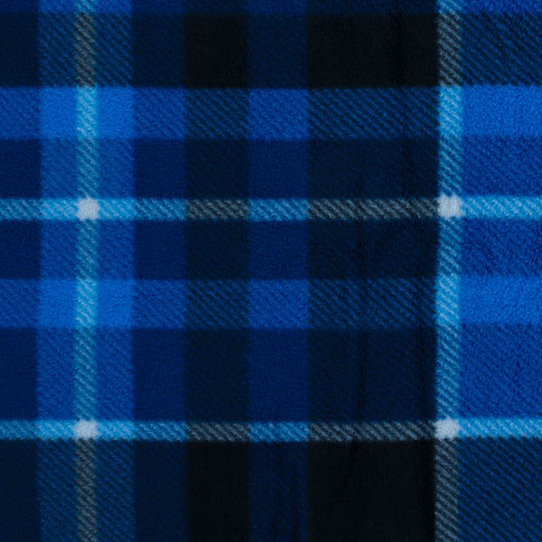 Mountain Fleece Prints - Street Plaid - 042 - Royal