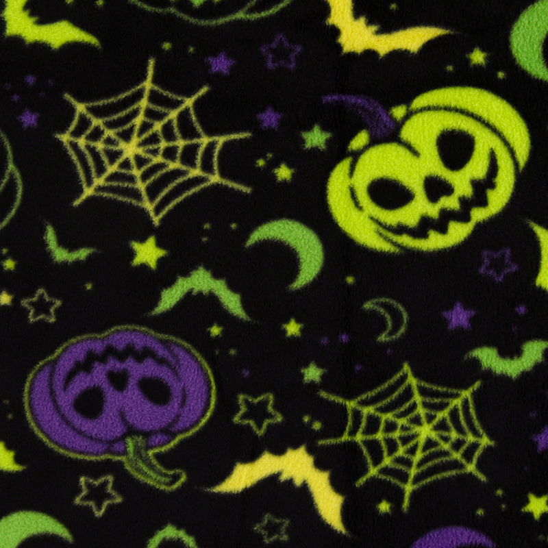 Mountain Fleece Prints - Happy Halloween - 043 - Black