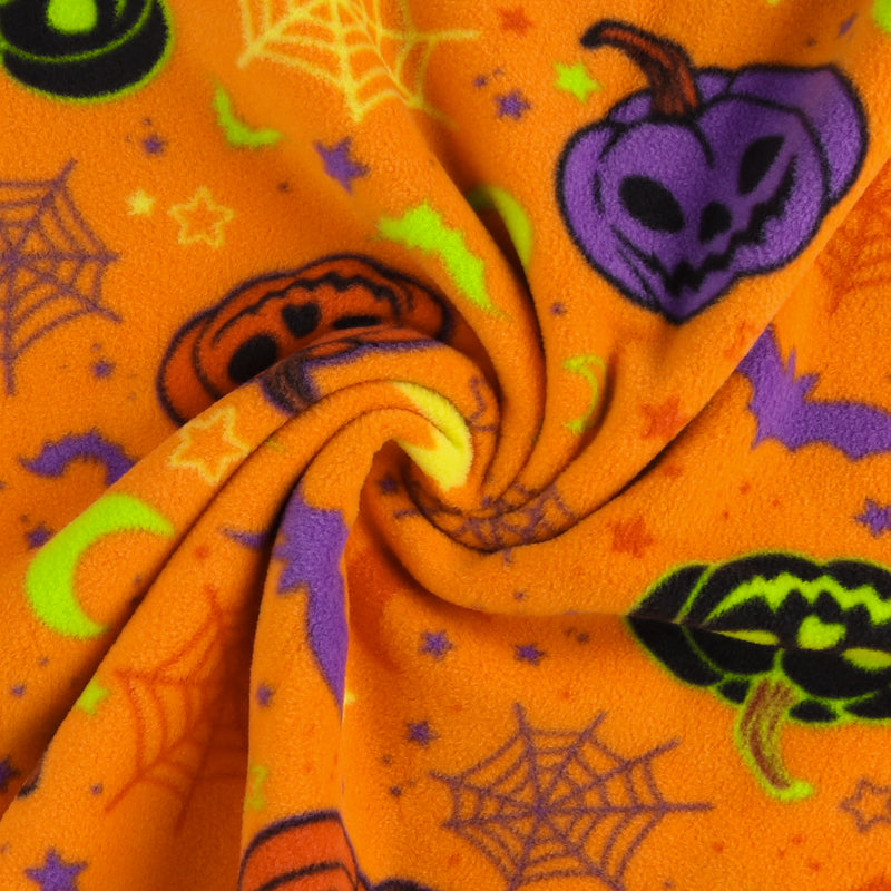 Mountain Fleece Prints - Happy Halloween - 044 - Orange