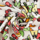 Printed Fleece - VALLEY - 001 - White II