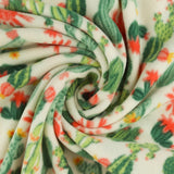 Printed Fleece - VALLEY - 004 - Cream