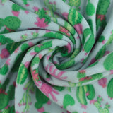 Printed Fleece - VALLEY - 005 - Aqua
