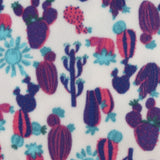 Printed Fleece - VALLEY - 006 - White