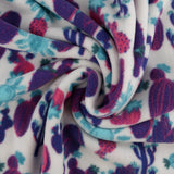 Printed Fleece - VALLEY - 006 - White
