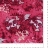 Printed Fleece - VALLEY - 008 - Fuschia