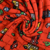 Printed Fleece - VALLEY - 012 - Red