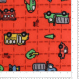 Printed Fleece - VALLEY - 012 - Red