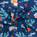 Molleton imprimé - <Valley> - 020 - Marine