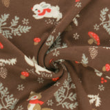 Molleton imprimé - <Valley> - 021 - Brun