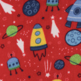 Printed Fleece - VALLEY - 025 - Red