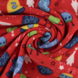 Printed Fleece - VALLEY - 025 - Red