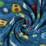 Printed Fleece - VALLEY - 026 - Blue