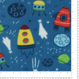 Printed Fleece - VALLEY - 026 - Blue