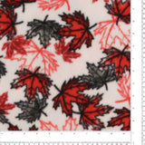 Printed Fleece - VALLEY - 034 - White