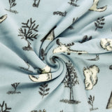 Printed Fleece - VALLEY - 037 - Denim