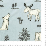 Printed Fleece - VALLEY - 037 - Denim