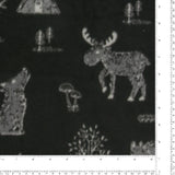 Printed Fleece - VALLEY - 038 - Black