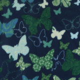 Printed Fleece - VALLEY - 049 - Navy