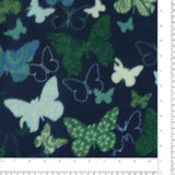 Printed Fleece - VALLEY - 049 - Navy