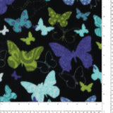 Printed Fleece - VALLEY - 050 - Black