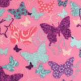 Printed Fleece - VALLEY - 051 - Pink