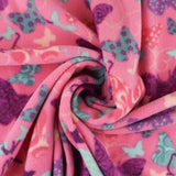 Printed Fleece - VALLEY - 051 - Pink