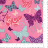 Printed Fleece - VALLEY - 051 - Pink