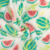 Printed Fleece - Valley - 002 - White