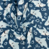 Printed Fleece - Valley - 005 - Dark Blue