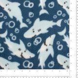 Printed Fleece - Valley - 005 - Dark Blue