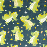 Printed Fleece - Valley - 006 - Dark Teal