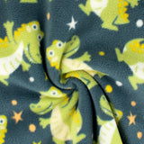 Printed Fleece - Valley - 006 - Dark Teal