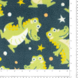 Printed Fleece - Valley - 006 - Dark Teal
