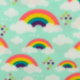 Printed Fleece - VALLEY - 001 - Aqua