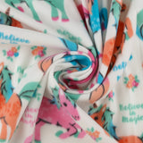 Printed Fleece - VALLEY - 003 - White