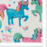 Printed Fleece - VALLEY - 003 - White