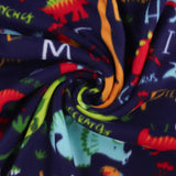 Printed Fleece - VALLEY - 005 - Indigo