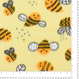 Printed Fleece - VALLEY - 008 - Light Yellow