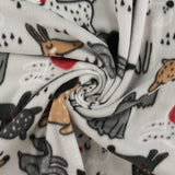 Printed Fleece - VALLEY - 009 - Light Grey