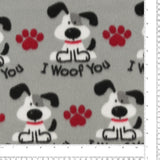 Printed Fleece - VALLEY - 010 - Grey