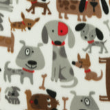 Printed Fleece - VALLEY - 011 - White