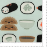 Printed Fleece - VALLEY - 013 - Seaglass