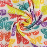 Printed Fleece - VALLEY - 019 - White
