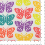Printed Fleece - VALLEY - 019 - White