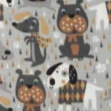 Printed Fleece - VALLEY - 020 - Light Grey