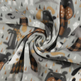 Printed Fleece - VALLEY - 020 - Light Grey