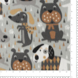 Printed Fleece - VALLEY - 020 - Light Grey